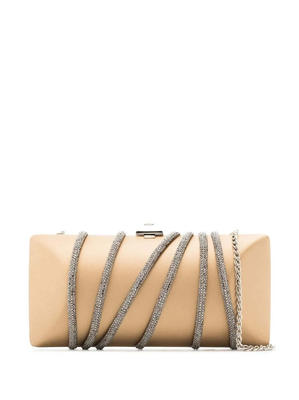 

Rodo Tube Plus satin clutch - Neutrals