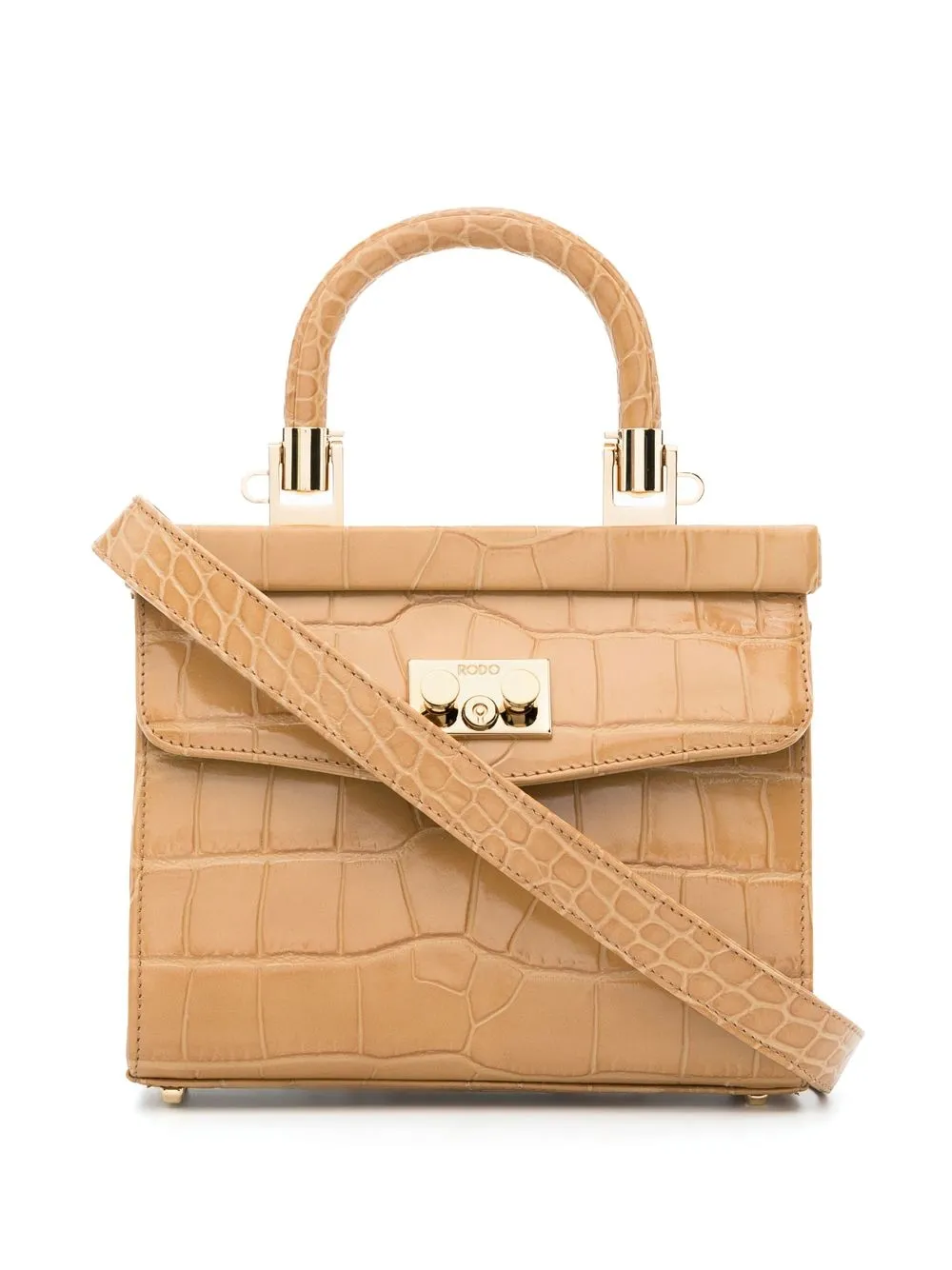 

Rodo Paris croc-effect tote bag - Neutrals