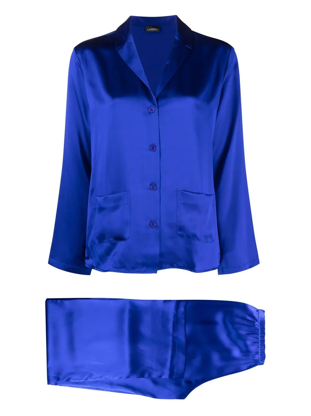 

La Perla button-up silk pajamas - Blue