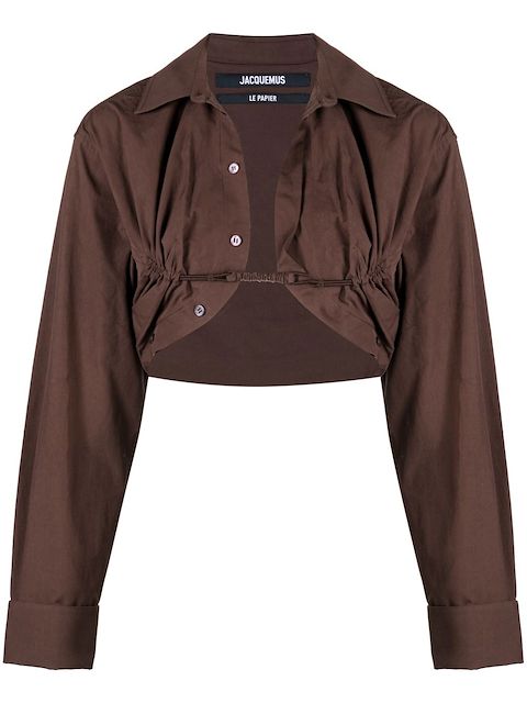 Jacquemus La Chemise Machou cropped top
