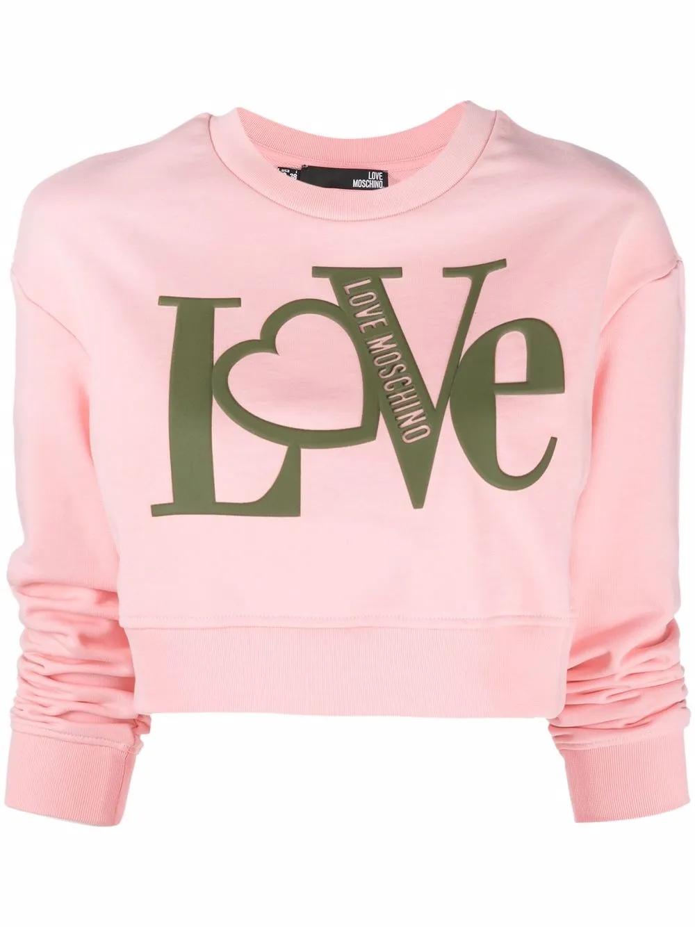 

Love Moschino camisa corta con logo estampado - Rosado