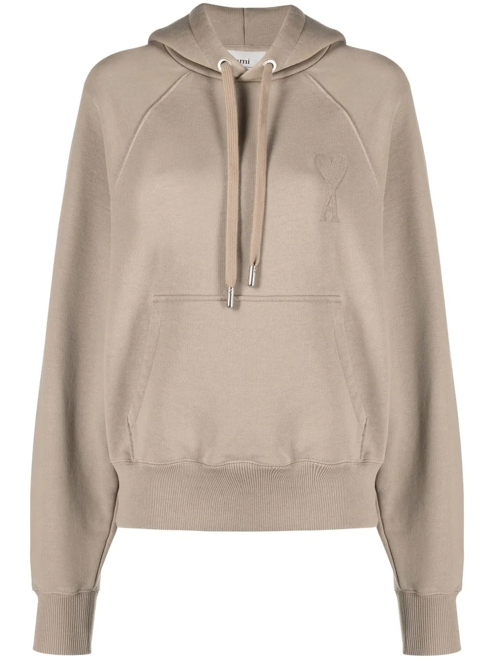 

AMI Paris hoodie con logo bordado - Neutro