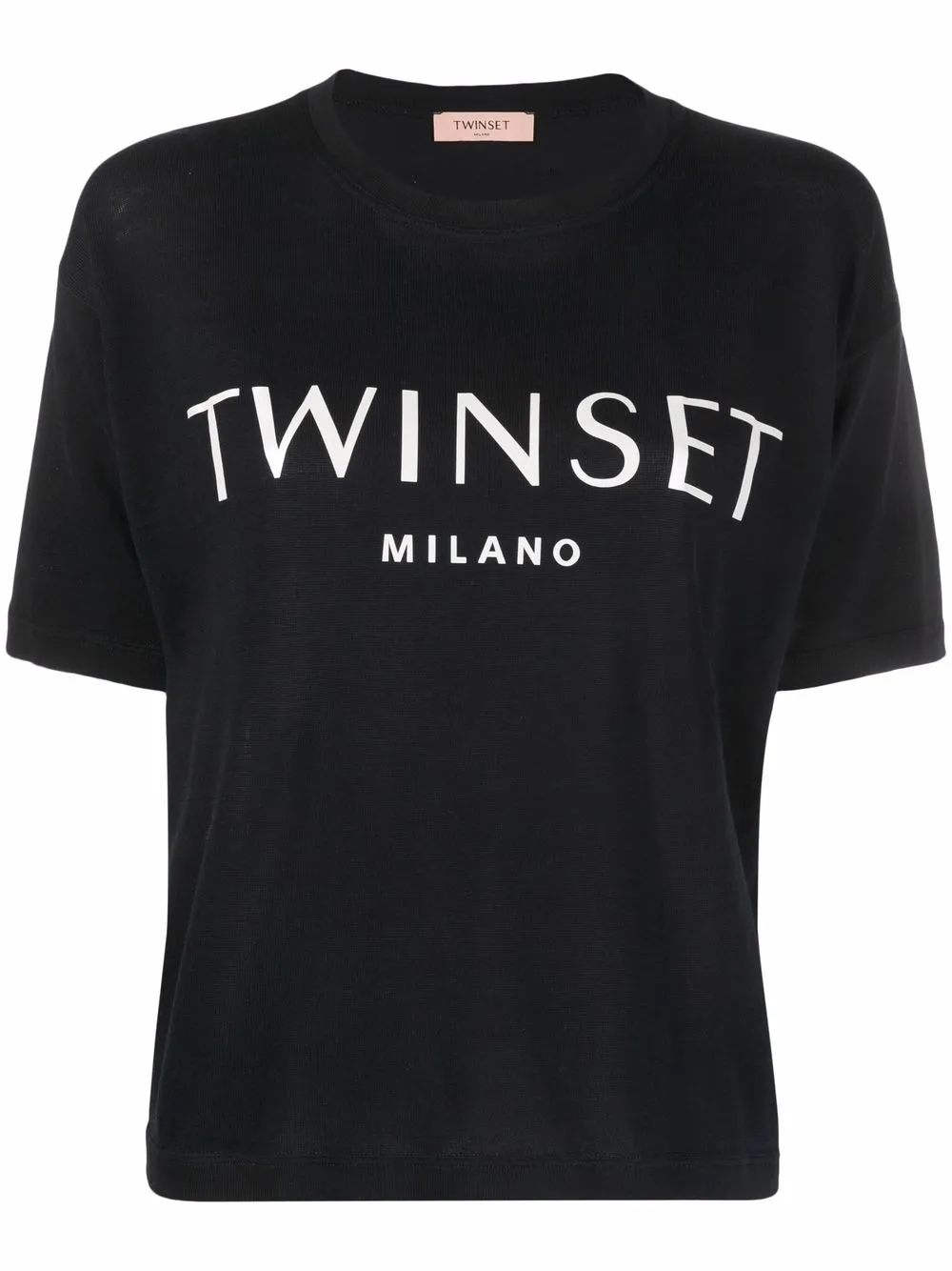 

TWINSET playera con logo estampado - Negro