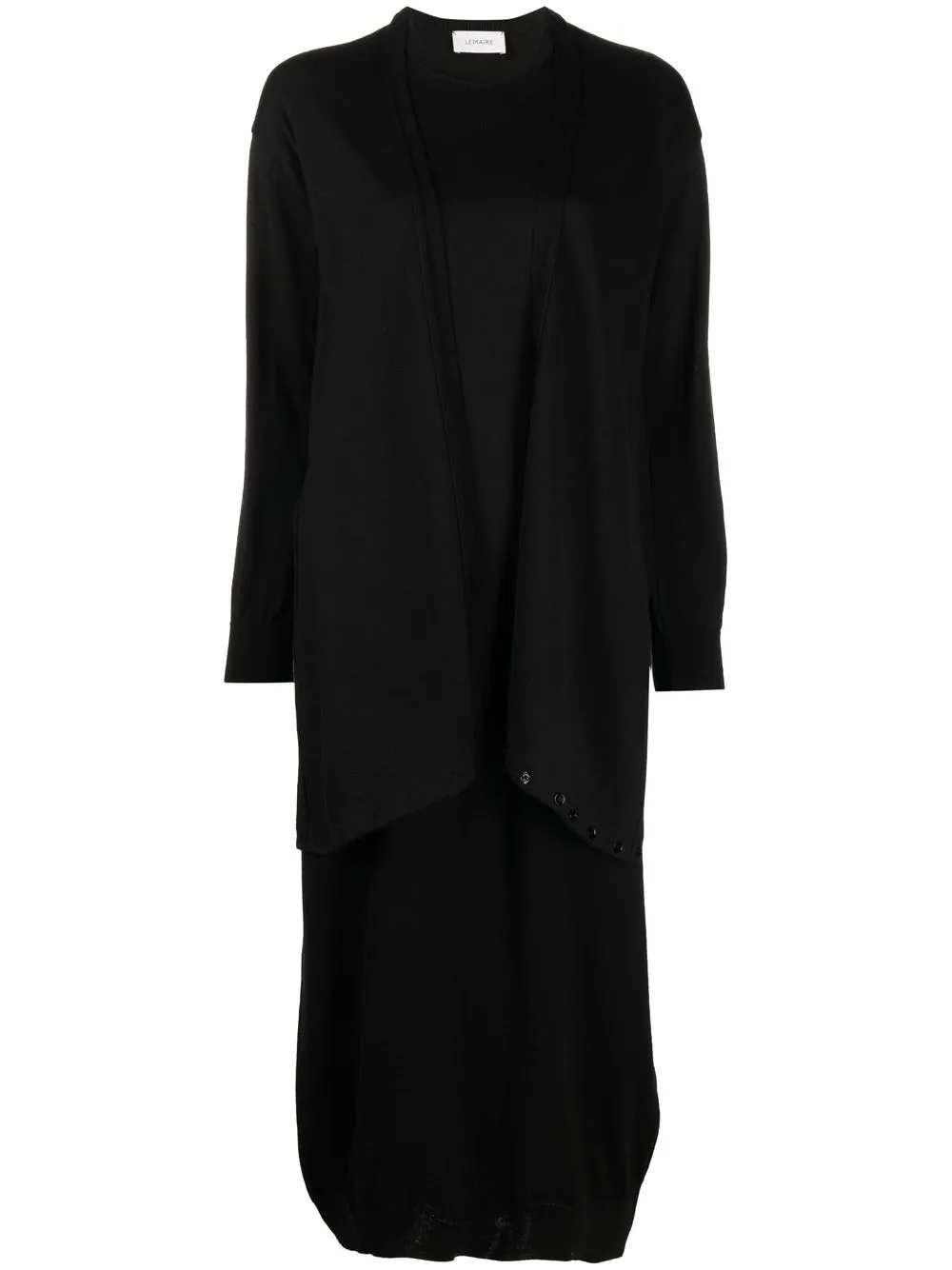 

Lemaire vestido con panel drapeado - Negro