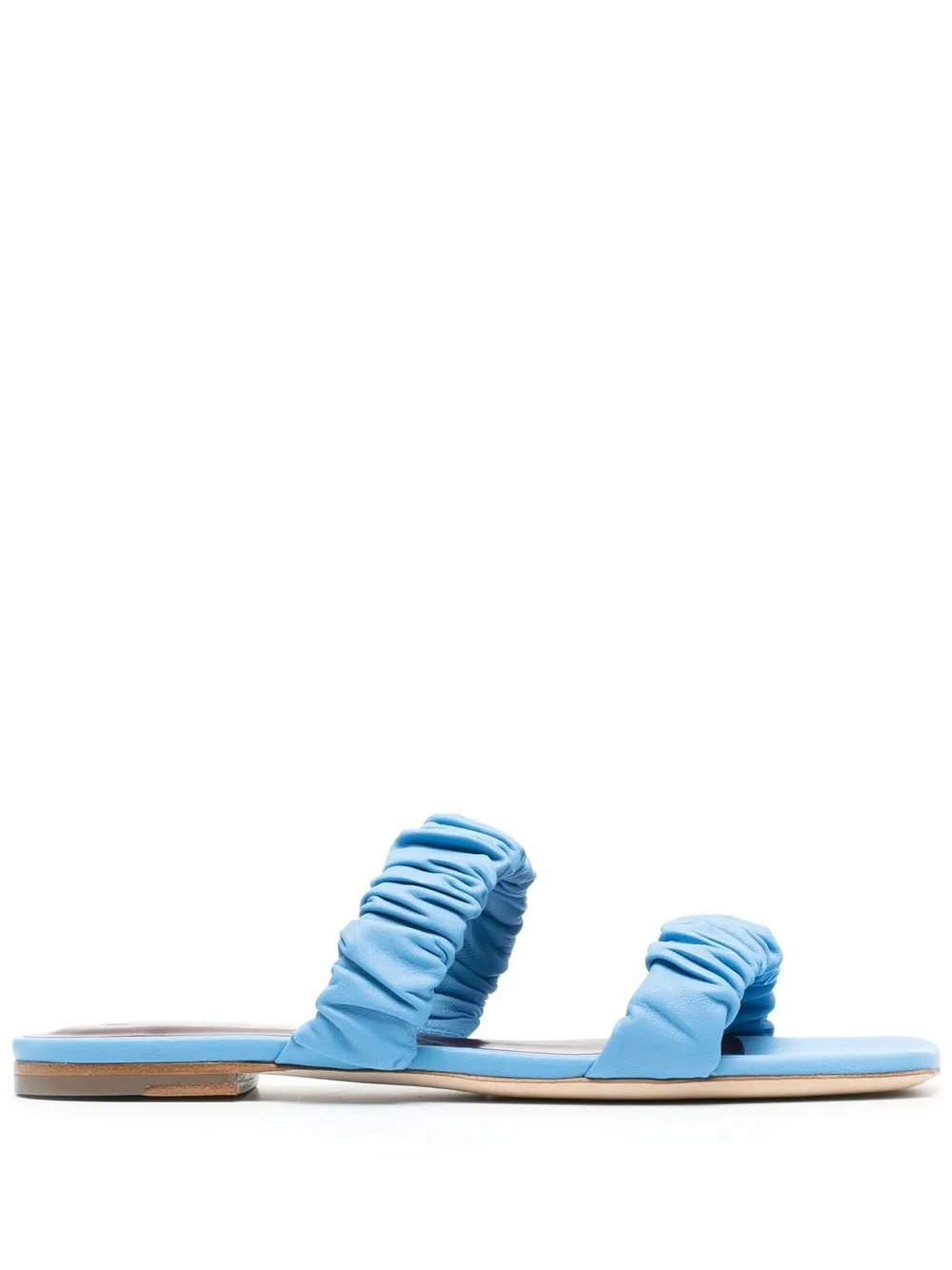 

STAUD Maya ruched-detail sandals - Blue