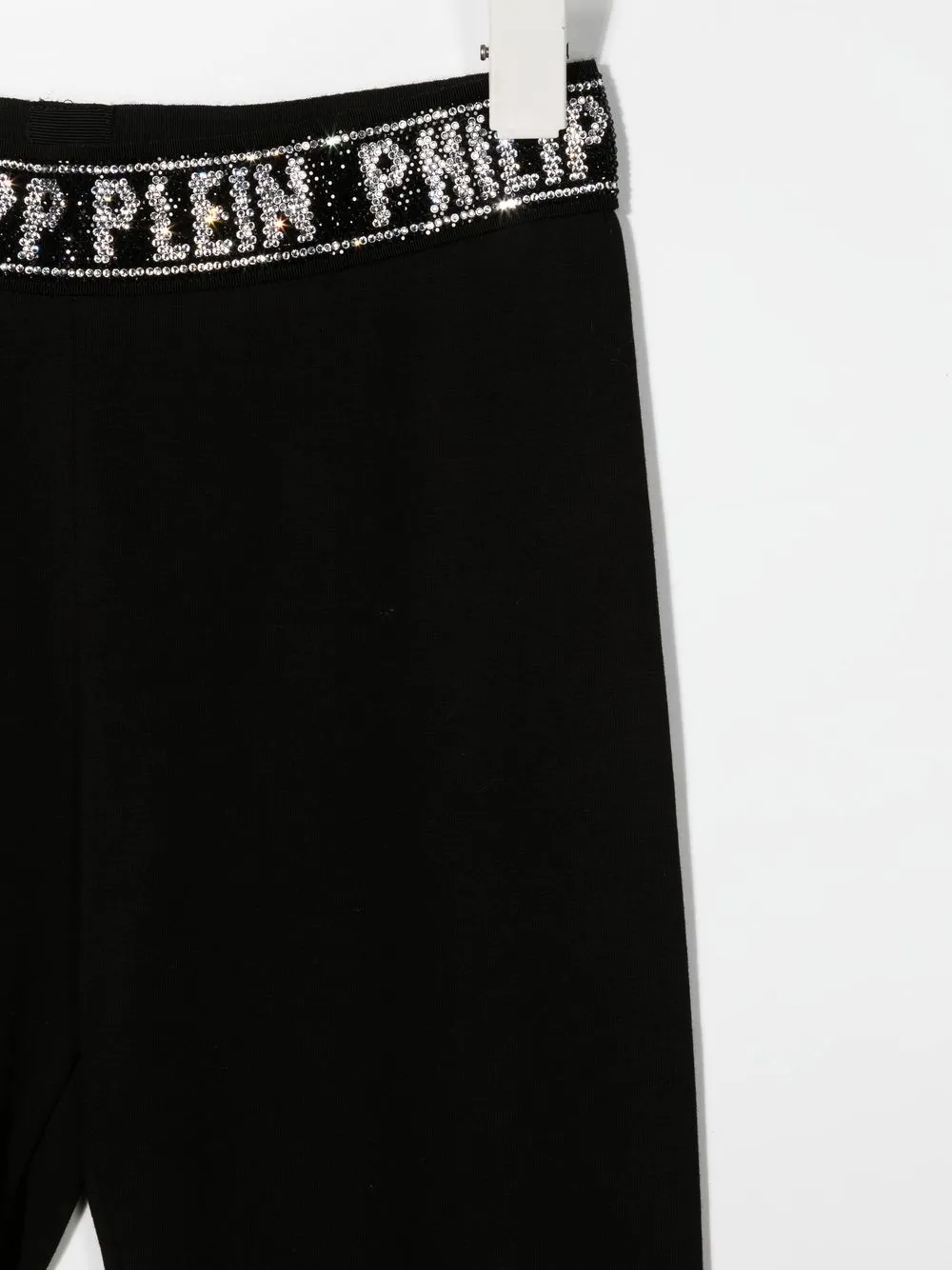  Philipp Plein Junior Leggings Mit Logo Bund   Schwarz 