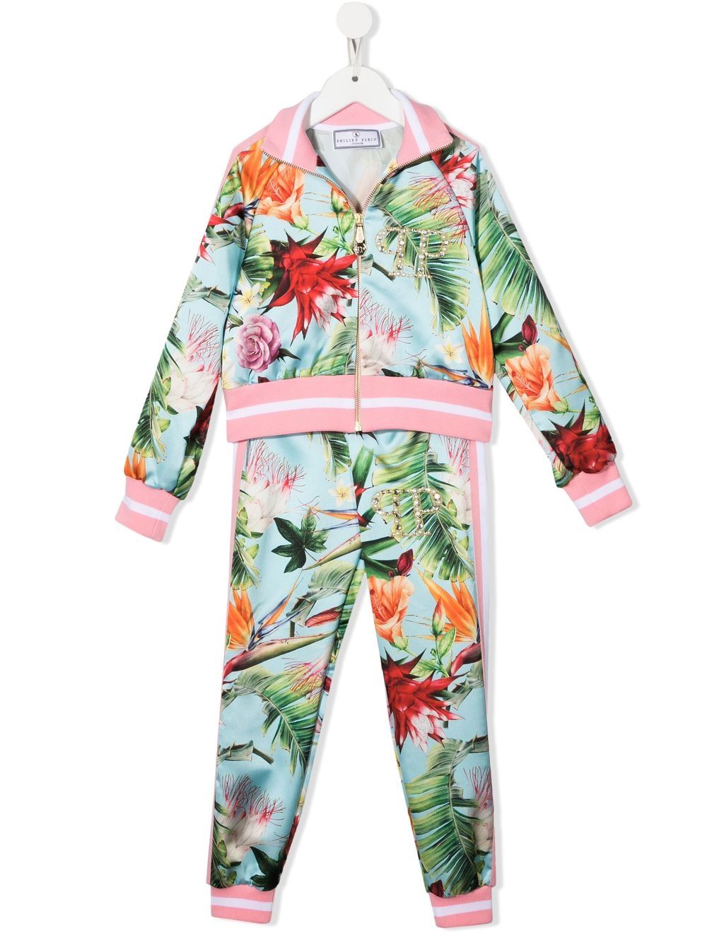 Philipp Plein Junior graphic-print tracksuit set - Blue