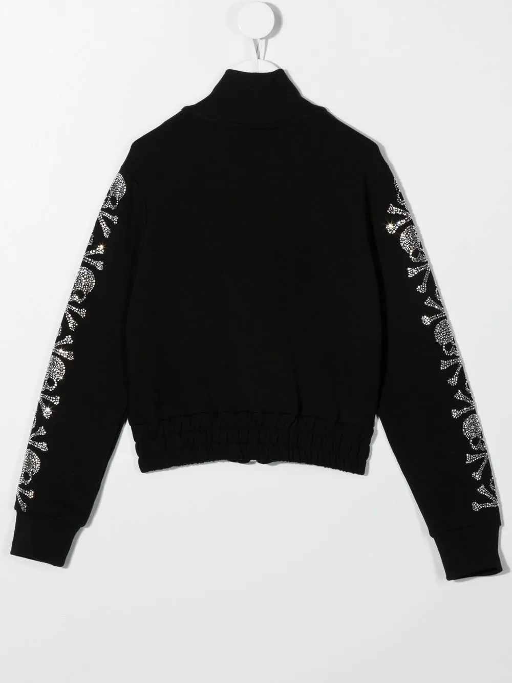  Philipp Plein Junior Jacke Mit Totenköpfen Aus Strass   Schwarz 