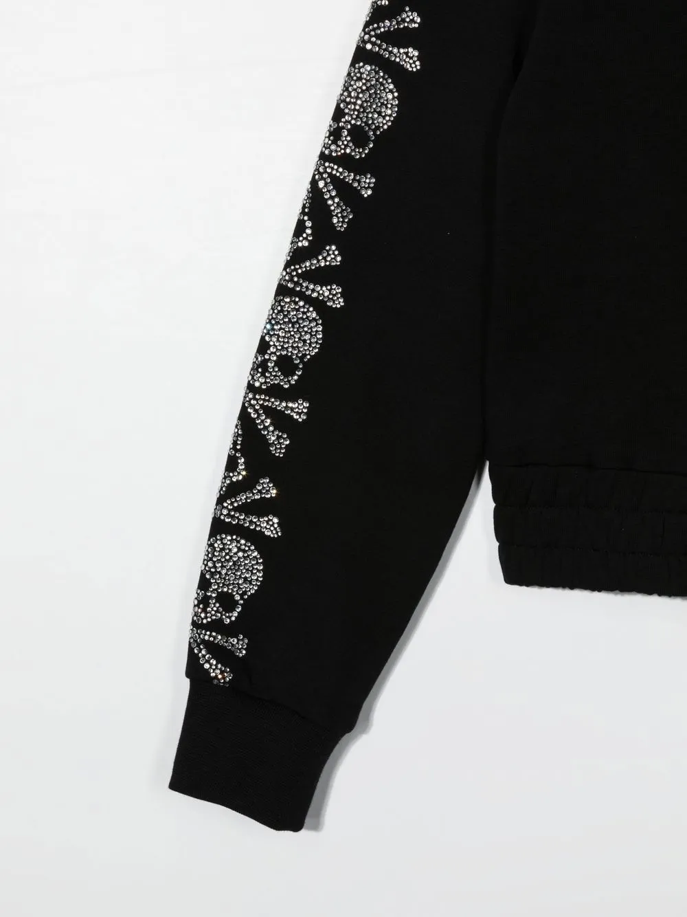  Philipp Plein Junior Jacke Mit Totenköpfen Aus Strass   Schwarz 