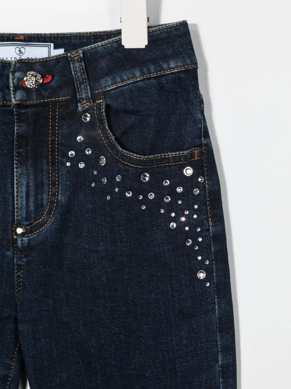  Philipp Plein Junior Halbhohe Slim Fit Jeans   Blau 