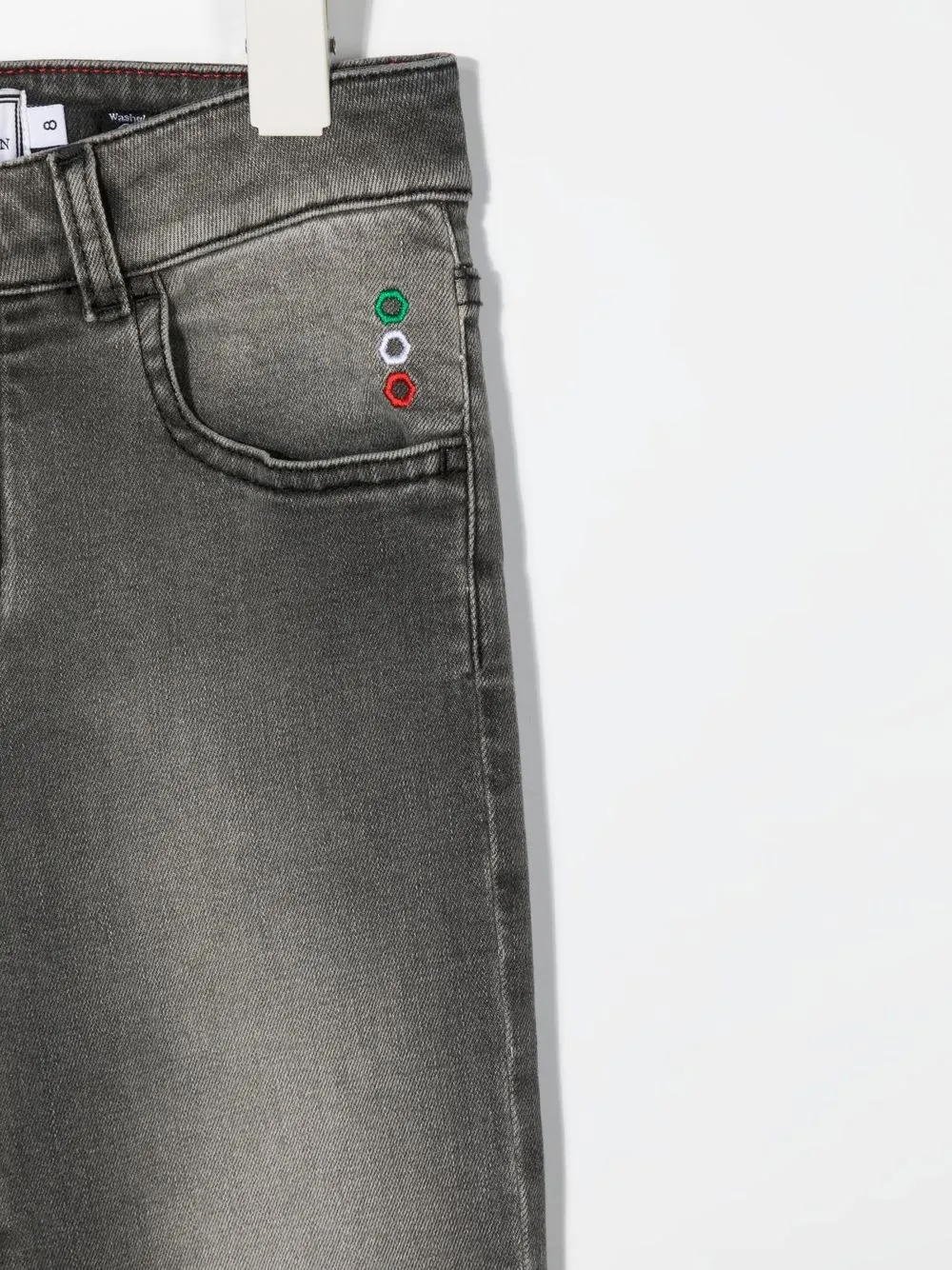 Hexagon Mid-Rise Slim-Cut Jeans 