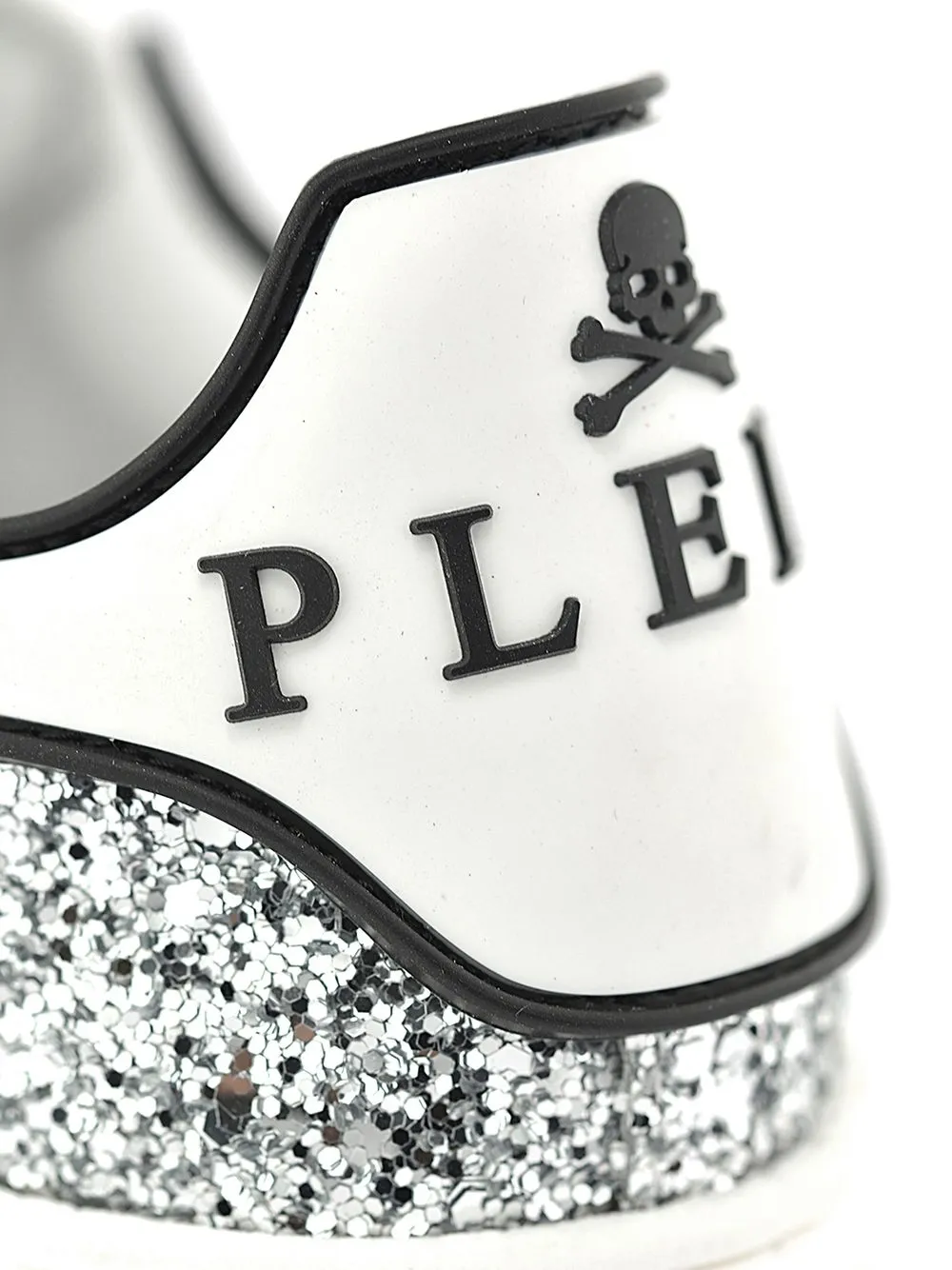 Philipp Plein Junior Glitter-embellished Sneakers In Grey