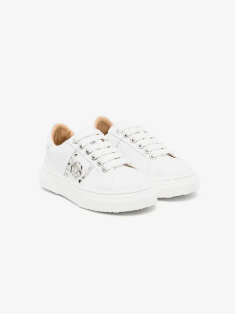 Philipp Plein Junior Sneakers Hexagon con borchie