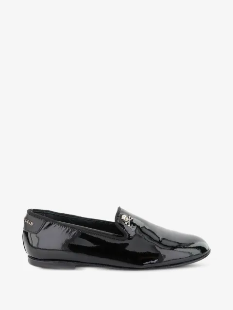 Philipp Plein Junior skull patent loafers