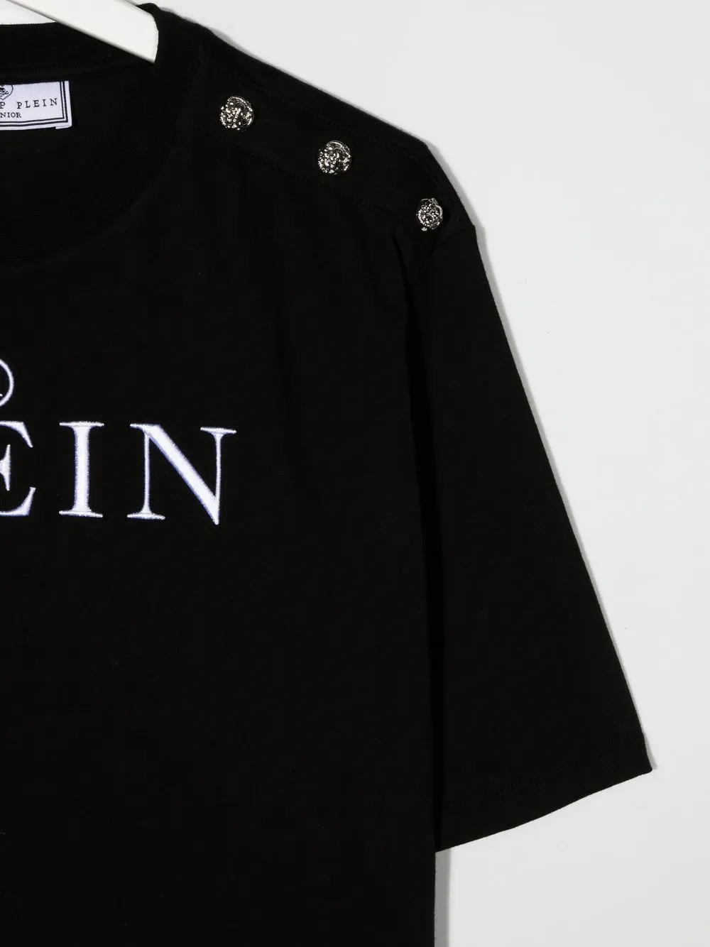  Philipp Plein Junior T Shirt Mit Rundem Ausschnitt   Schwarz 