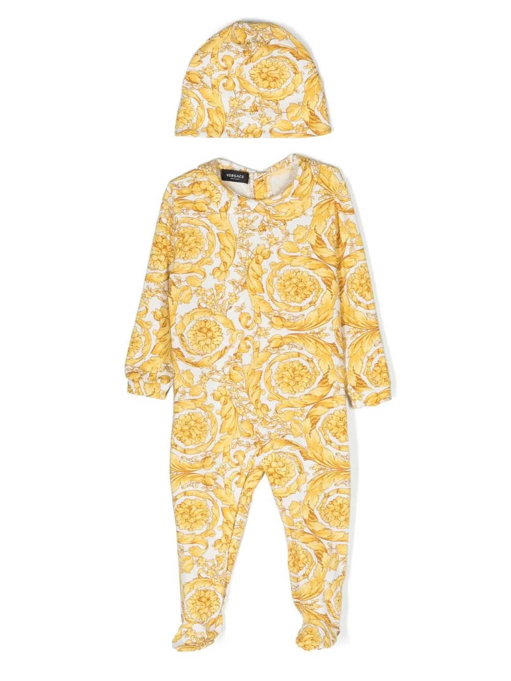 

Versace Kids Barocco print babygrow set - White