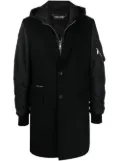 Philipp Plein zip-up hooded coat - Black
