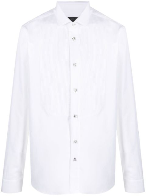 Philipp Plein pleated-panel detail shirt Men