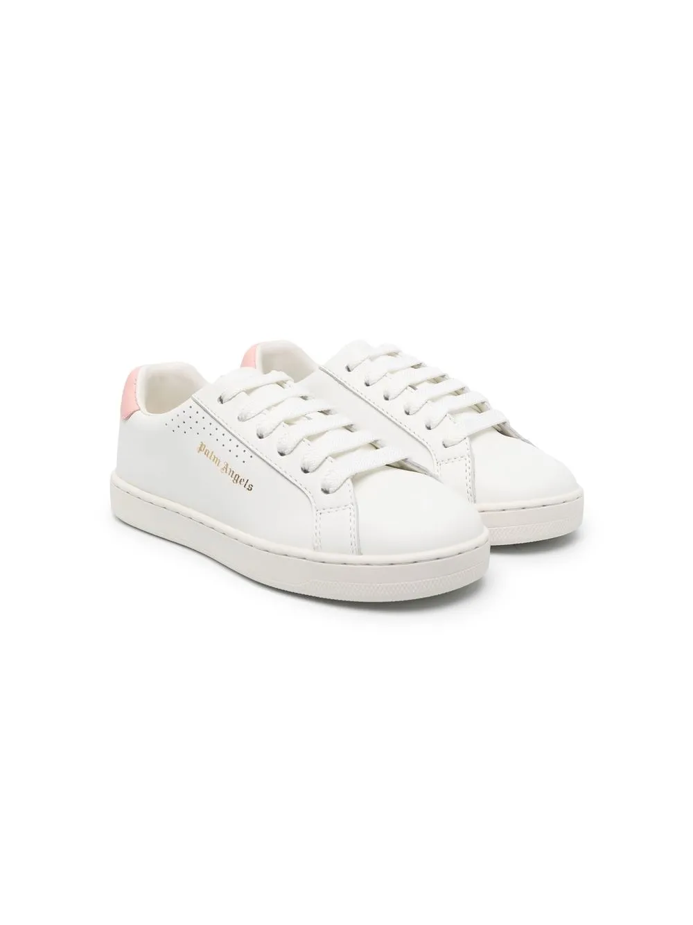 

Palm Angels Kids tenis bajos con logo estampado - Blanco