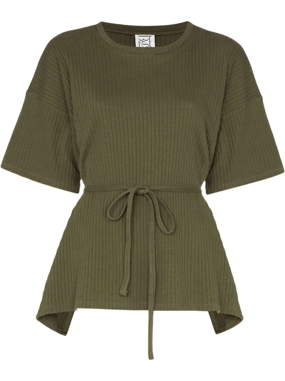 

Baserange ribbed wrap-around top - Green