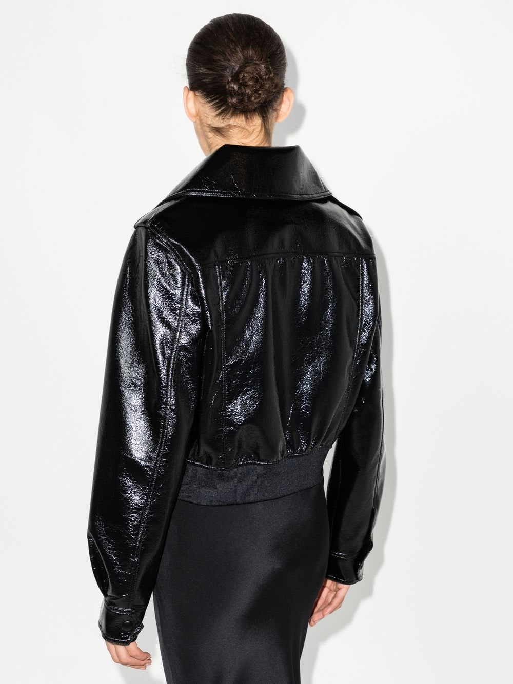 LVIR Tan Paneled Faux-Leather Coat