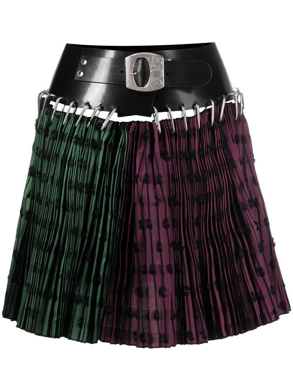 Chopova Lowena Pleated Belted Miniskirt - Farfetch