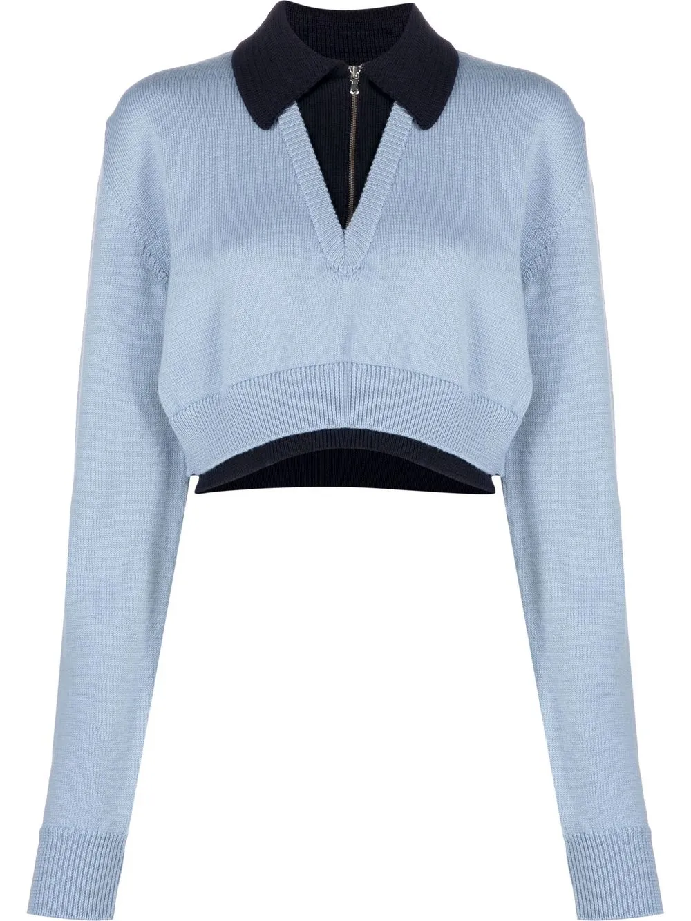 

Elleme zip-collar cropped jumper - Blue