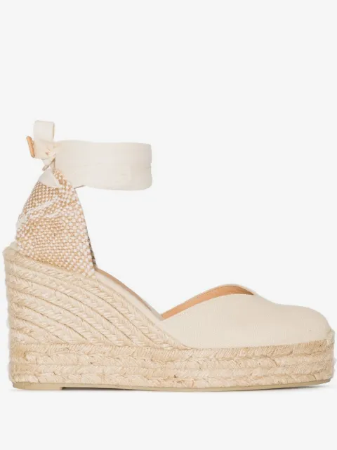 Castañer Chiara ivory wedge espadrilles
