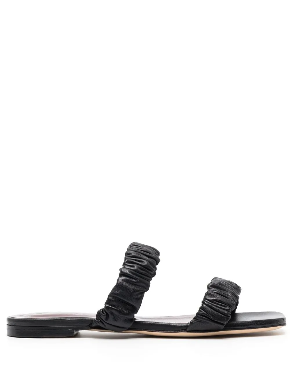 

STAUD Maya ruched-detail sandals - Black