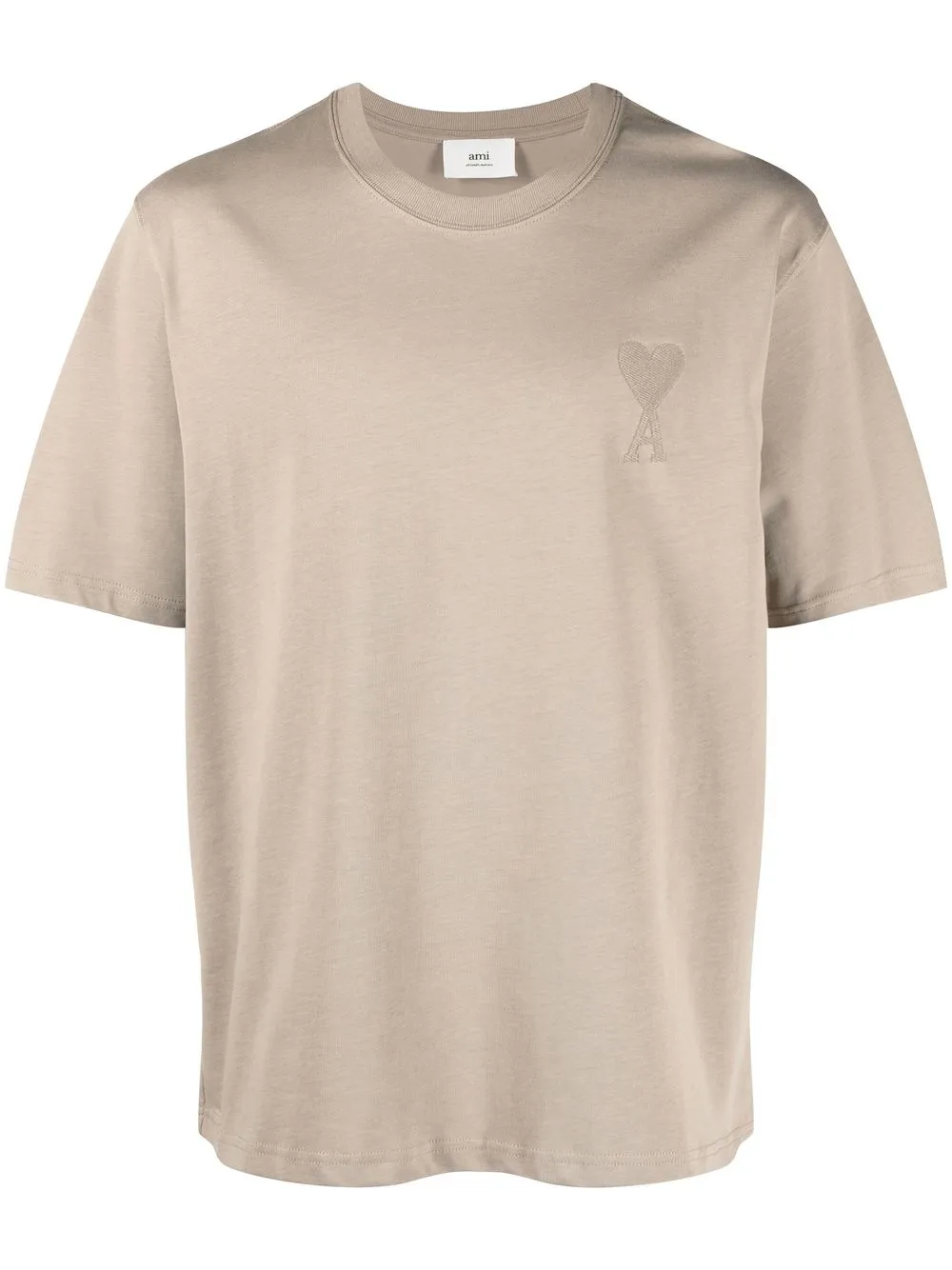 

AMI Paris logo-embroidered T-shirt - 267 BEIGE FONCE