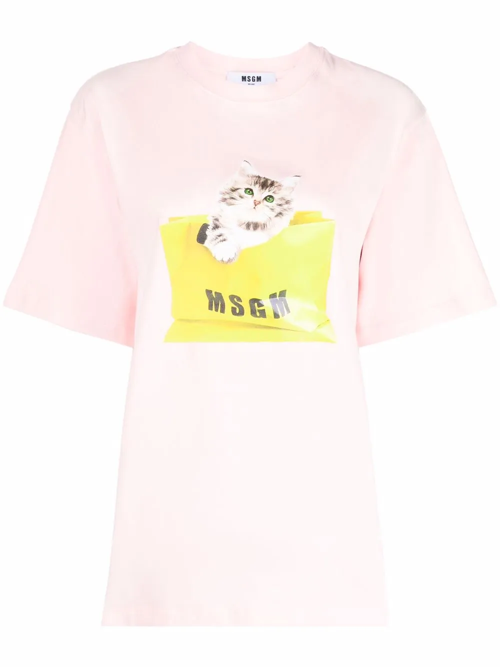 

MSGM playera con estampado gráfico - Rosado