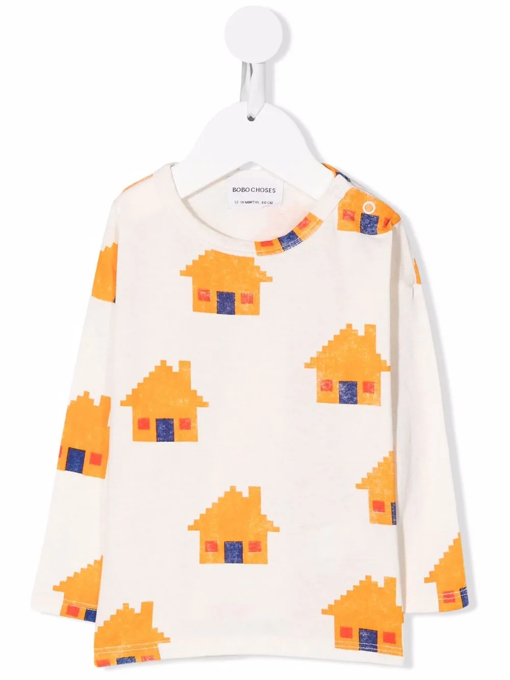 

Bobo Choses Brick House-print organic cotton T-shirt - Neutrals