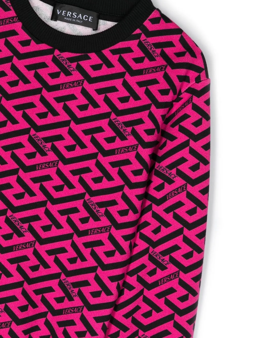  Versace Kids Sweatshirt Mit Greca Print   Rosa 
