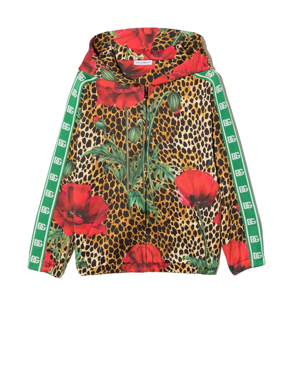 

Dolce & Gabbana Kids mix-print logo-tape jacket - Yellow