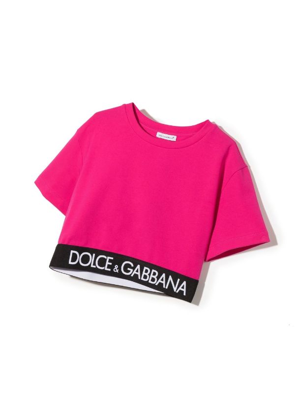 Dolce & Gabbana Kids ドルチェ＆ガッバーナキッズ クロップド Tシャツ