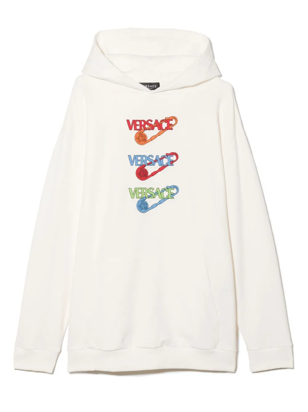 

Versace Kids hoodie con logo estampado - Neutro