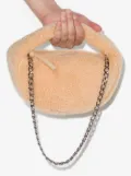 BY FAR Baby Cush shearling mini bag - Neutrals