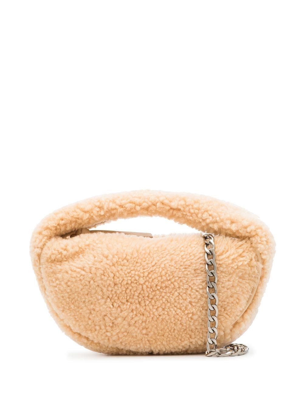 BY FAR Baby Cush Shearling Mini Bag Farfetch