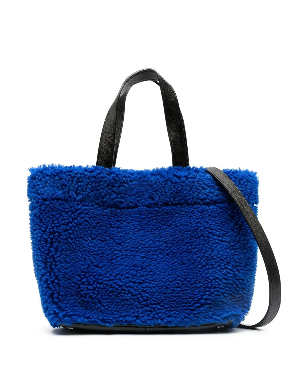 

STAND STUDIO small faux-shearling shopping tote - Blue