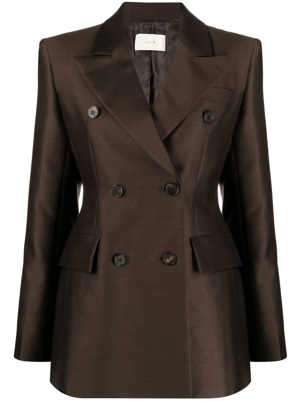 

LVIR slim-fit double-breasted blazer - Brown