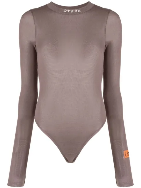 Heron Preston logo-patch long-sleeve top