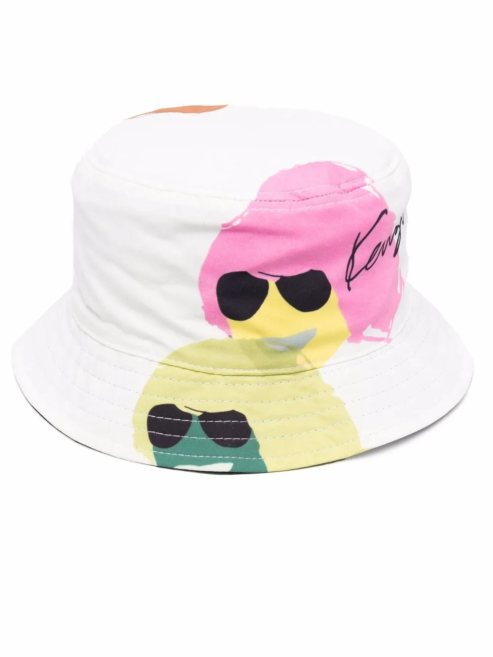 

Kenzo graphic-print bucket hat - White