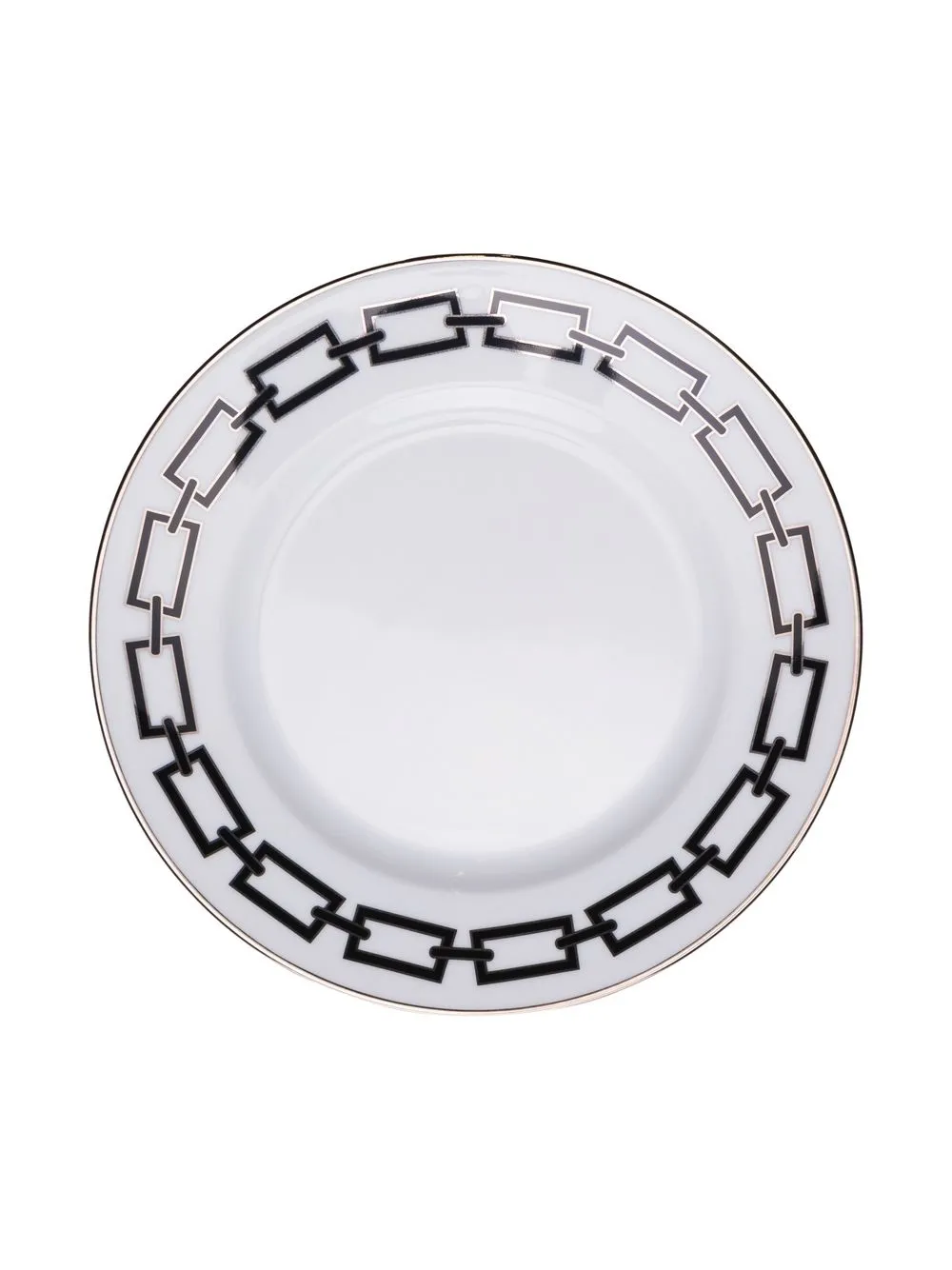 

GINORI 1735 Catene Nero dessert plate (22cm) - White