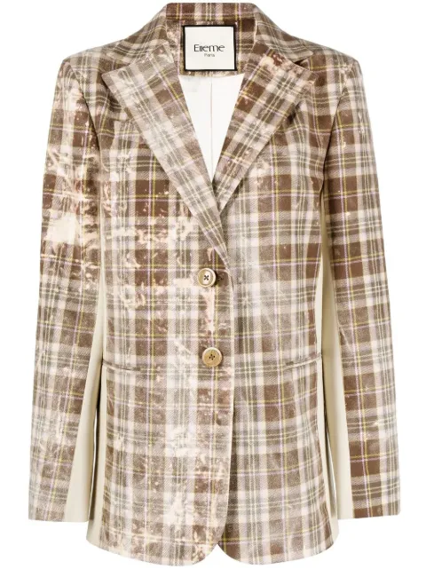 Elleme checked single-breasted blazer