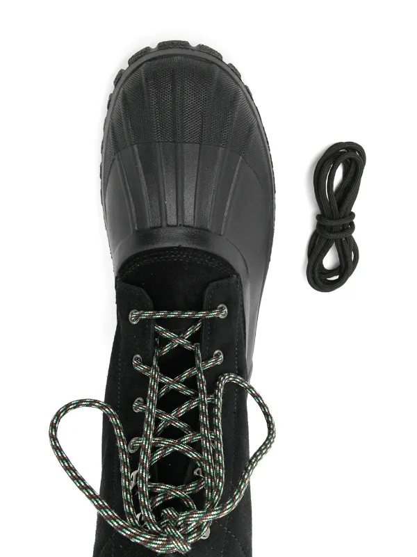 rubber lace up boots