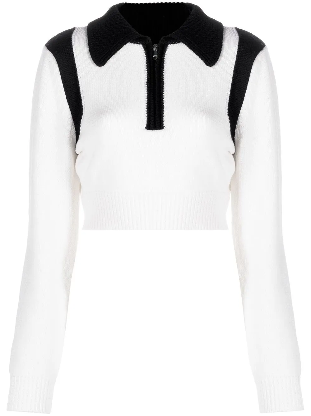 

Elleme zip-fastening cropped jumper - White