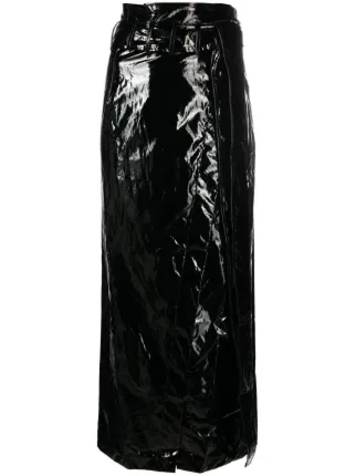 Elleme Shiny Vinyl Midi Skirt Farfetch