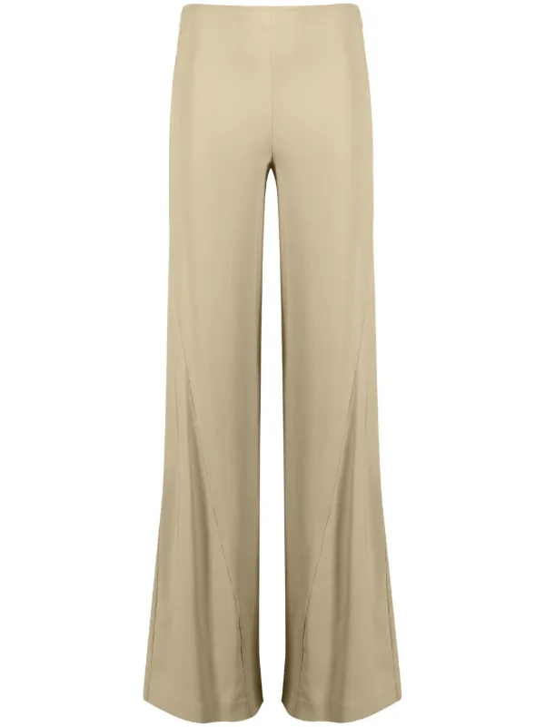 Jacquemus Le Pantalon Soffio Flared Trousers in Neutrals