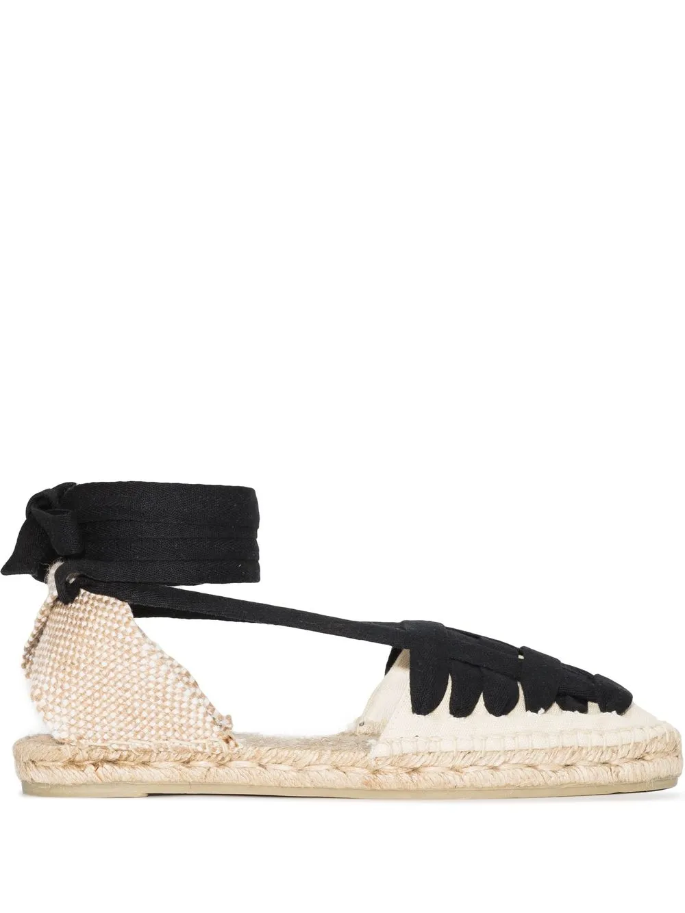 

Castañer Jean canvas lace-up espadrilles - Neutrals