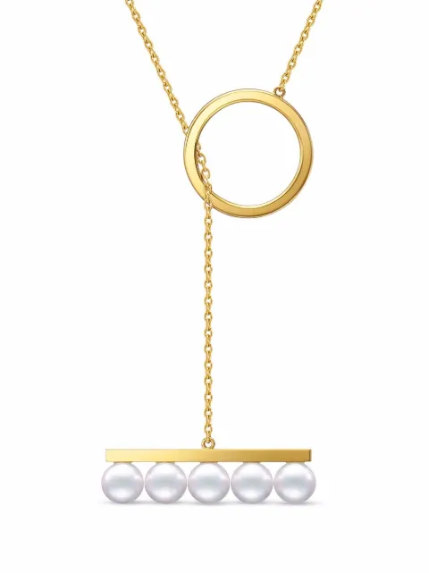 TASAKI 18kt yellow gold Collection Line Balance Divine Akoya pearl pendant